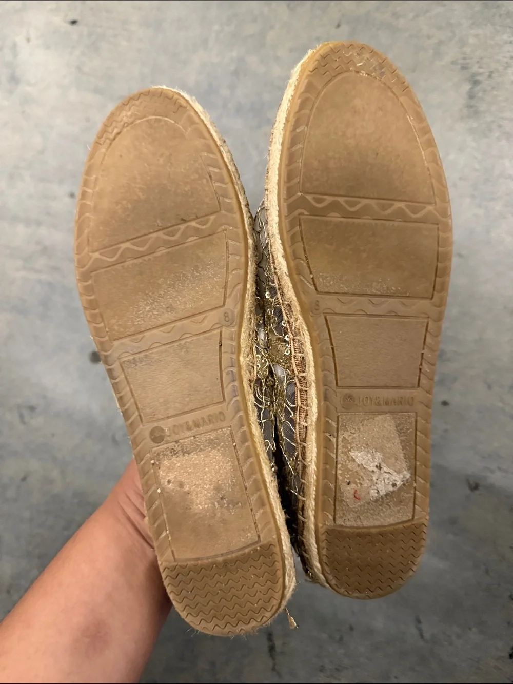 Women's Tan Sequin Espadrille Slip-On